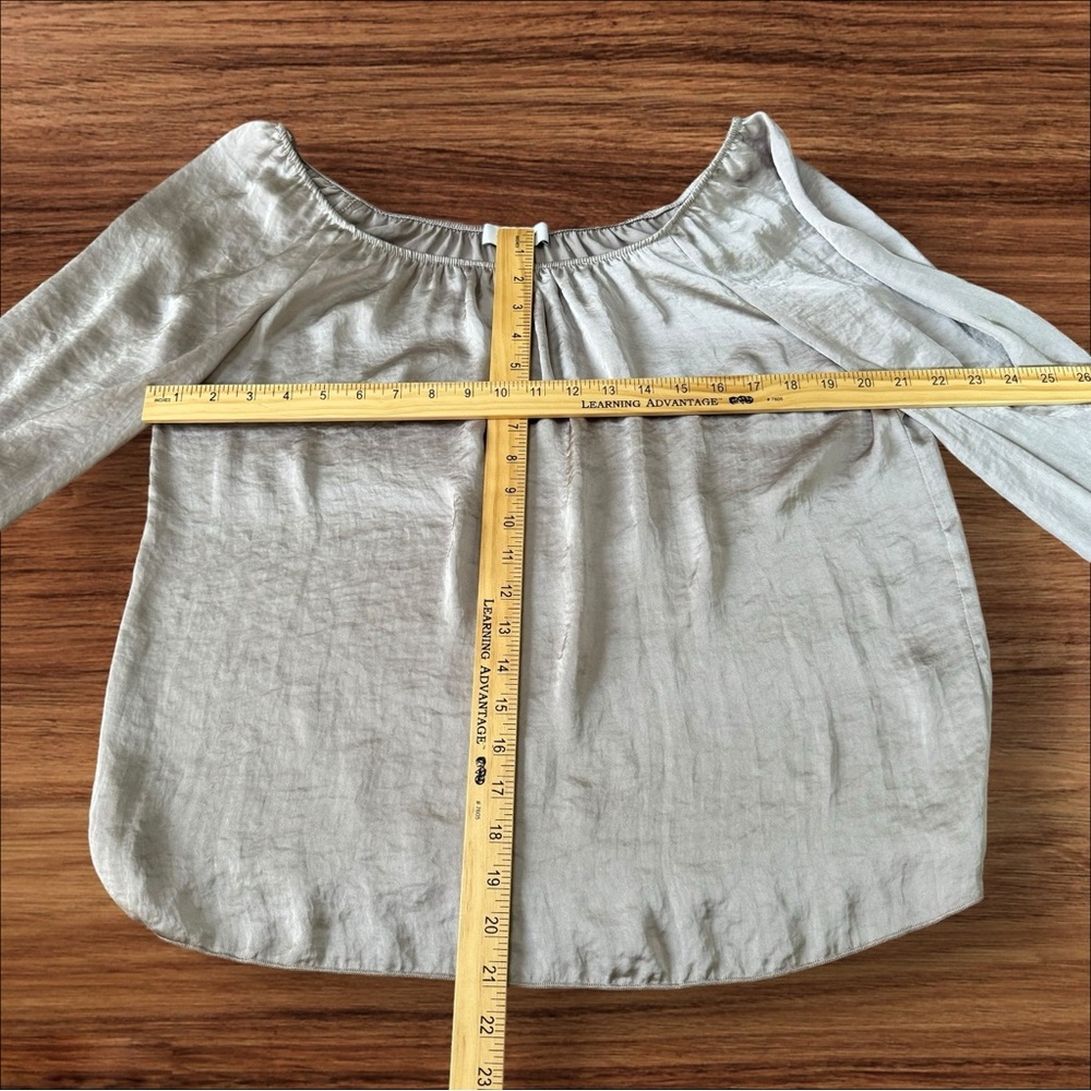 Bailey 44 Womens Long Puff Sleeve Size Large Top Champagne Cream - Picture 3 of 8